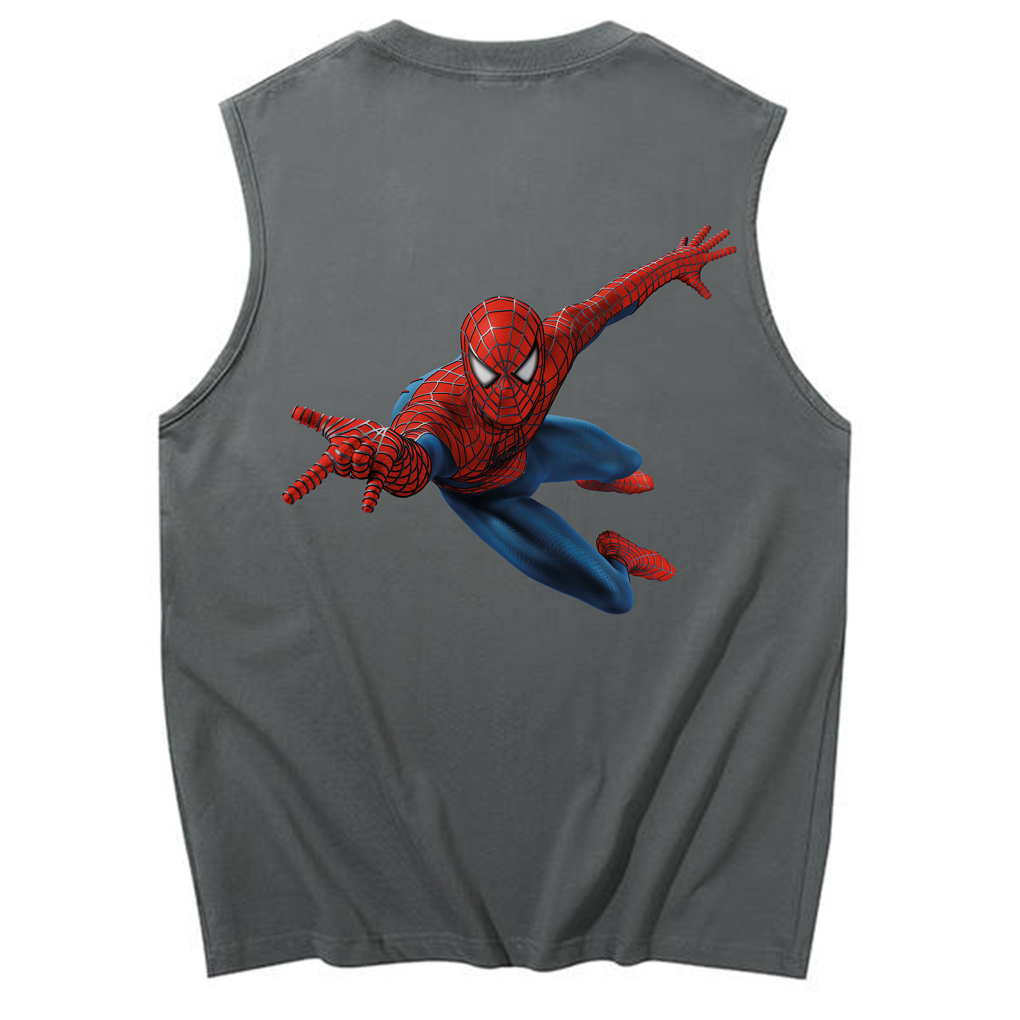 （画像用） Spider Man スパイダーマン コットン100％タンクトップ（背面プリント）